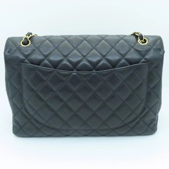 💎✨ GORGEOUS ✨💎 CHANEL CAVIAR FLAP DOUBLE CHAIN QUILTED JUMBO - Picture 4 of 16